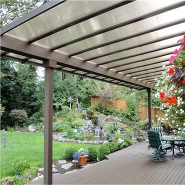 Pergola polükarbonaadist katusepaneelid